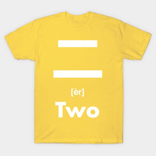 Two Chinese Character (Radical 7) T-Shirt by launchinese